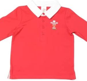 Wales Rugby Baby Toddler Long Sleeved Shirt Top - 2021/22 Kit Design - With Baby on Board Sign Sticker