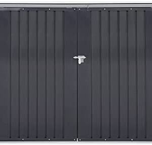 Panana Garden Storage Shed Bike Metal Pent Tool Shed House Galvanized Steel Storage Chest