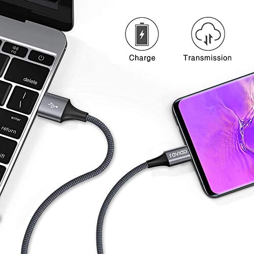 RAVIAD USB C Cable, 4Pack 0.5M+1M+2M+3M Nylon Braided USB Type C Fast Charging Charger Cable for Samsung Galaxy S10/S9/S8+/S8, MacBook, Huawei P30/P20/P10, Google Pixel, Sony Xperia XZ, OnePlus Grey - Image 3