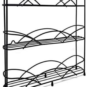 Joejis Free Standing Black Spice Rack Includes 2 suction Cups Perfect for Storing Spices & Herbs Holds 21 Jars