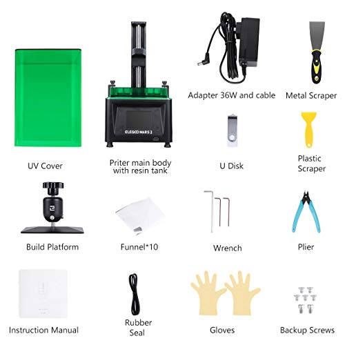 ELEGOO Mars 2 Mono MSLA 3D Printer UV Photocuring LCD Resin 3D Printer with 6.08 inch 2K Monochrome LCD, Printing Size 129 * 80 * 150mm / 5.08 * 3.15 * 5.90inch - Image 8