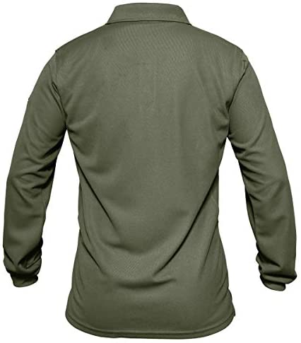 KEFITEVD Long Sleeve Polo Shirts for Men Casual Gofl Work Tops Button Down Army Fishing T-Shirt with Zip Pocket - Image 2
