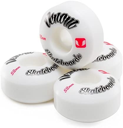 Venom Skateboards Wheels 99a Urethane for Street Skating Skateparks White Set of 4 Sizes 50 51 52 53 54 56 58 59 & 60mm