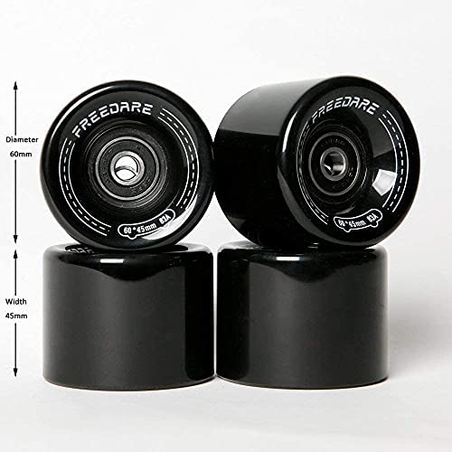 FREEDARE Skateboard Wheels with Bearings 52mm 54mm 60mm 70mm Street Wheels Skateboard Tricks(Set of 4) - Image 2
