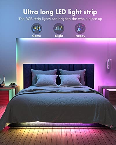 LED Strip Lights, FUPT 20M RGB LED Light Strip Music Sync Smart Color Changing Rope Lights, 44 Keys Remote Control, Timing Function, with for Bedroom, Room, Christmas Decoration - Image 2