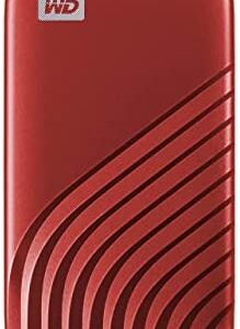 WD 1TB My Passport Portable SSD with NVMe Technology, USB-C, Read Speeds of up to 1050MB/s & Write Speeds of up to 1000MB/s. Works with PC, Xbox, PlayStation - Red
