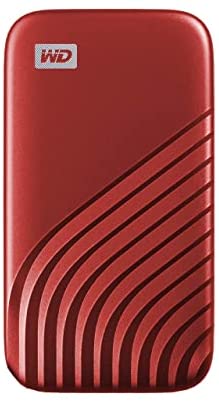 WD 1TB My Passport Portable SSD with NVMe Technology, USB-C, Read Speeds of up to 1050MB/s & Write Speeds of up to 1000MB/s. Works with PC, Xbox, PlayStation - Red
