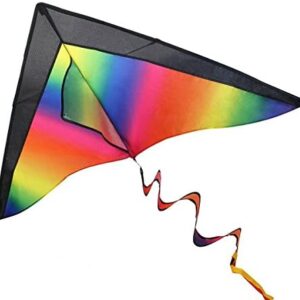 BESTOYARD Rainbow Kite for Kids and Adults Easy Flyer Kite for Outdoor Games Activities with String