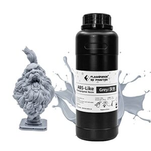 Flashforge 3D Printer Resin, ABS Like with High Precision and Quick Curing & Smooth Surface for LCD 3D Printing (grey)