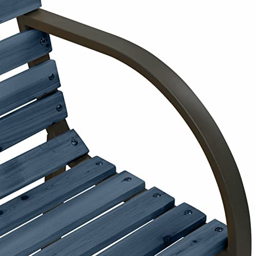 Susany Children Garden Bench with Metal Frame Home Outdoor Patio Terrace Backyard Furniture Wooden Bench Seating Seat Chairs 2 Seater Love Chair Armrest Chair Park Chair 81 cm Chinese Fir Wood Grey - Image 5