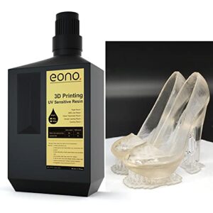 Amazon Brand - Eono Standard LCD 3D Printer Resin, Fast UV-Curing 3D 405nm UV Resin Photopolymer Resin for High Precision Rapid LCD 3D Printing Clear 1000G
