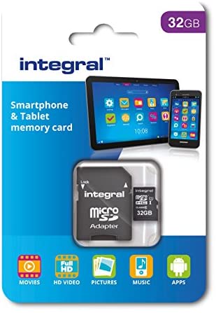 Integral 32 GB microSDHC Class 10 Memory Card for Smartphones and Tablets, Up to 90 MB/s, U1 Rating