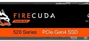 Seagate FireCuda 520, 500 GB, Performance Internal Solid State Drive SSD PCIe Gen4 x4 NVMe 1.3 for Gaming PC Gaming Laptop Desktop, and Three-year Rescue Services (ZP500GM3A002)