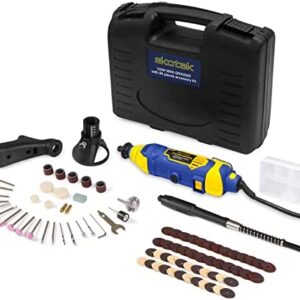 Skotek Rotary Tool Kit 135W with 80pc Accessory Set & Storage Case, Variable Speed 8000-33000rpm, Ideal for DIY, Woodwork & Hobby Craft, Dremel Compatible