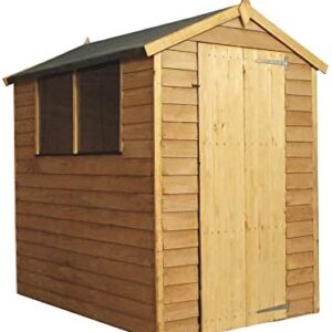 WALTONS EST. 1878 Wooden Garden Shed 6x4 Outdoor Storage Building, Overlap, Apex Roof (6 x 4 / 6Ft x 4Ft)