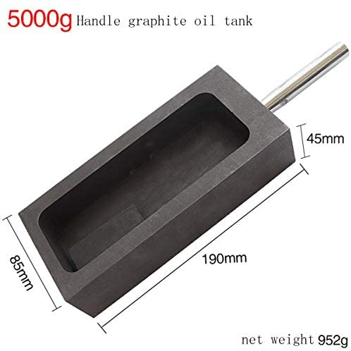 LOKIH Graphite Ingot Mold Melting Casting Mould for Gold Silver Nonferrous Metal,5000g - Image 2