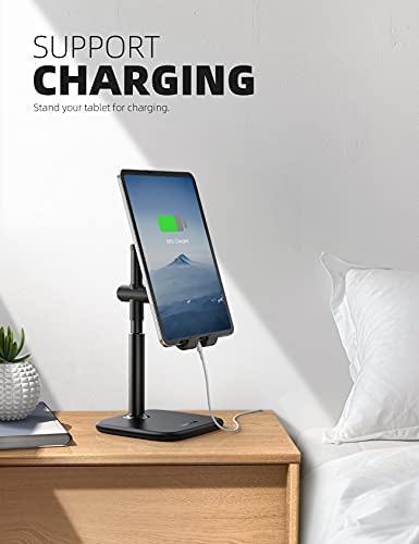 Lamicall Tablet Stand, Adjustable Tablet Holder - Height Angle Adjustable Cradle Mount Dock Desk, for iPad Pro 12.9, 10.5, 9.7, iPad Air mini 6 5 4 3 2, Switch, Samsung Tab, 4"-13" Devices - Black - Image 3