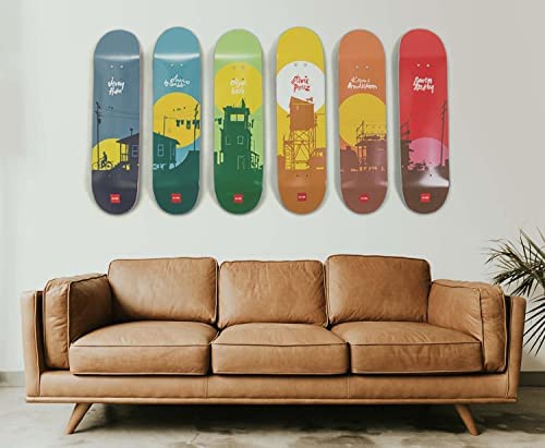 Skateboard Wall Mount For Collector Deck Art Wall Hanger Display - Universal Vertical Horizontal Holder Made From Recycled Skateboard Deck Wood Stocking Filler - Image 5