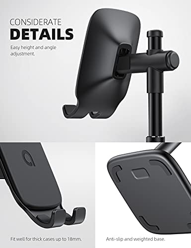 Lamicall Tablet Stand, Adjustable Tablet Holder - Height Angle Adjustable Cradle Mount Dock Desk, for iPad Pro 12.9, 10.5, 9.7, iPad Air mini 6 5 4 3 2, Switch, Samsung Tab, 4"-13" Devices - Black - Image 6