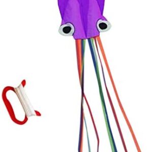 AM-Clearance Kites for Kids Kites & Flying Toys Easy to Fly Giant Octopus-Kites with Long Tail 157 Inches Long with Long Colorful Tail for Children Outdoor Game,Activities,Beach Trip (Purple)