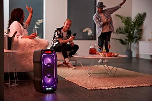 SHARP PS-929 180W High Power Portable Party Speaker Hi-Fi System with Built in Rechargeable Battery, Flashing Disco Lights & Strobe, TWS, Bluetooth, USB, Aux & Microphone – Black - Image 7