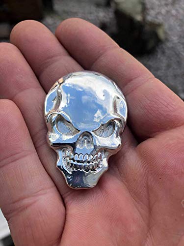 Flat Silver Skull 1.3ozt - Image 2