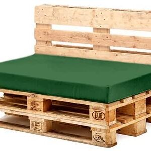 Gardenista Garden Seat Cushion for Pallet Furniture | For Standard Euro Pallet | Water Resistant Pallet Seating Cushions | Outdoor Wood Furniture Sofa Pillow | Ultra Comfy & Durable | 1 Piece (Green)