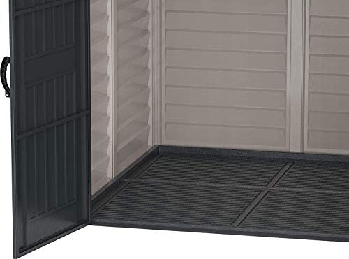Duramax StoreMate 6' x 6' PLUS Plastic Garden Shed with Plastic Floor & Fixed Window - Anthracite & Adobe - 15 Years Warranty - Image 4