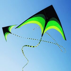 TOAWL Large Triangular Kite for Kids & Adults, Extremely Easy to Fly for Beach and Outdoor Activities, with Long Kite String, Best Kite for Beginner