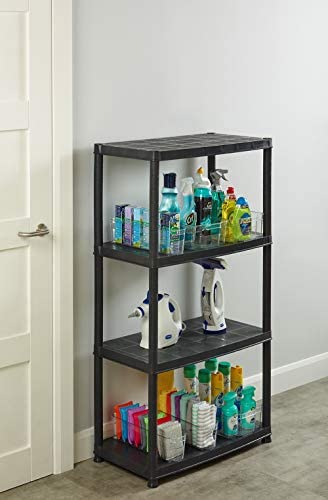 Addis 516571 4 Shelf Storage, Black, 12" - Image 5
