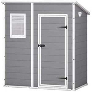 Chalet-Jardin 12-922518 Premium Shed Polypropylene Grey, 72 x 113 x 201 cm