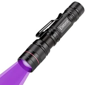 Eletorot UV Torch LED Black Light Flashlight Ultraviolet Torch 395nm Lights, 3-Modes Light, Find Pet Urine Stains on Clothes Floor Carpet Rugs and Authenticate Currency