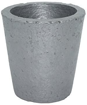 Foundry Silicon Carbide Graphite Crucibles Cup Furnace Torch Melting Casting Refining Gold Silver Copper Brass Aluminum for 3.5KG Copper or 1.2KG Aluminum (4#)