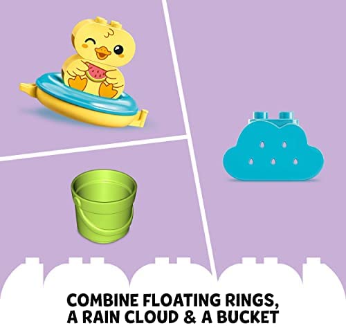 LEGO 10965 DUPLO Bath Time Fun: Floating Animal Train Bath Toy for Babies and Toddlers 1.5 Years Old with Duck, Hippo and Polar Bear - Image 3