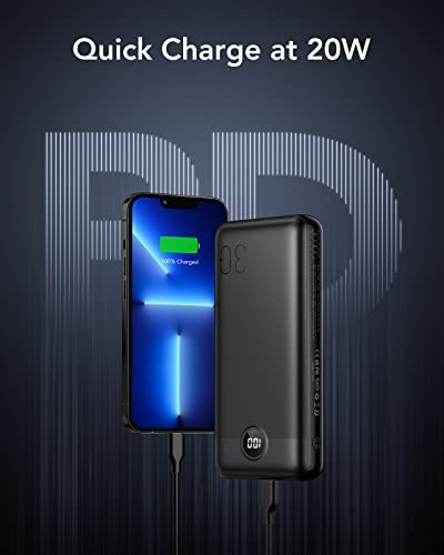 VEGER 30000mAh Power Bank with Led Display, Quick Charge 20W PD 18W QC 3.0 USB C Battery Pack Portable Charger with 4 Outputs & 2 Inputs Compatible with Smart Phones, Tablet and More. - Image 3