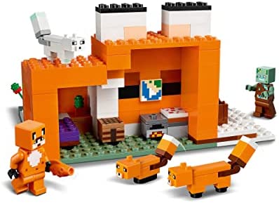 LEGO 21178 Minecraft The Fox Lodge House Animals Toy for Boys and Girls 8 plus Years Old, Set with Drowned Zombie - Image 3