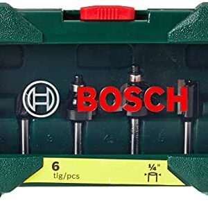 Bosch Home and Garden 2607019462, 6 Piece Router Set, Silver/Black