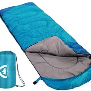 SWTMERRY- Sleeping Bag 4 Seasons (Summer, Spring, Fall, Winter) Warm & Cool Weather - Lightweight,Waterproof Indoor & Outdoor Use for Kids, Teens & Adults for Hiking, Backpacking and Camping