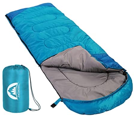SWTMERRY- Sleeping Bag 4 Seasons (Summer, Spring, Fall, Winter) Warm & Cool Weather - Lightweight,Waterproof Indoor & Outdoor Use for Kids, Teens & Adults for Hiking, Backpacking and Camping