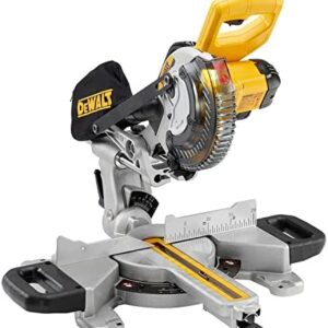 DEWALT DCS365N-XJ XR 184 mm Mitre Saw with XPS-Bare Unit, 590 W, 18 V, Yellow