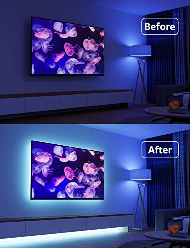 LE Smart LED TV Backlights, Led Strip Lights 2M for TV 32-65 inch with Voice & App Control, Timer, 16 million Dimmable RGB Colors, Work with Alexa Google Home for TV, Kitchen Cabinet, Bedrooms - Image 5