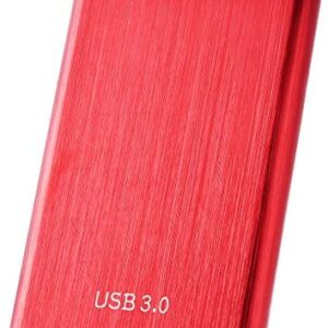 External Hard Drive 2TB Portable Hard DriveHigh Speed USB 3.1 Portable External Hard Drive External HDD for Mac, PC, Laptop A4(2TB Red)