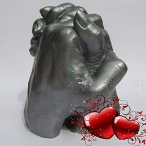 Adult-Couple 3D Hand Casting Moulding Kit | Gift Idea | Family Casting | 100% Produced and Packed in UK (Pewter)