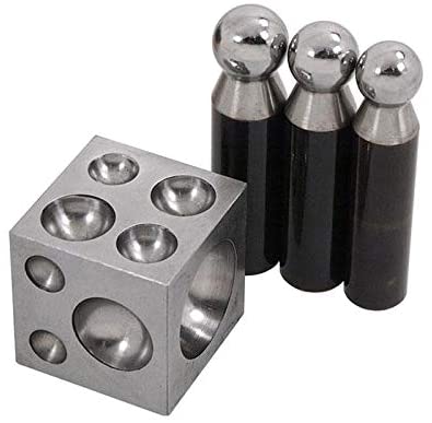Dapetz ® 25pc Steel Doming Block and Punch Set Dapping Craft Metal ...