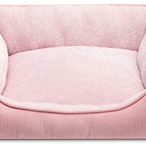 Hollypet Cat Bed Small Dog Bed Pet Bed for Cats and Puppy, Soft Pet Sleeping Bed Breathable Pet Cushion, Pink(55*45*15cm)