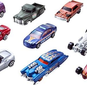 Hot Wheels 10-Car Pack of 1:64 Scale Vehicles​, Gift for Collectors & Kids Ages 3 Years Old & Up (Pack May Vary), 54886, Multicolor