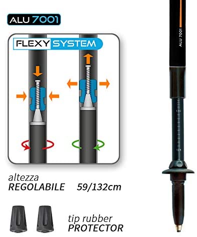 Fizar Compact, Feather Model, Hiking Poles and Nordic Walking Sticks Unisex Adult - Image 7