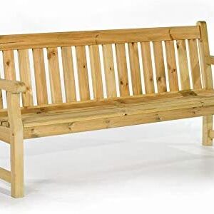 BrackenStyle Darwin Park Bench – Durable Heavy Duty Garden Seat – Suitable for up to 4 People 183cm Length