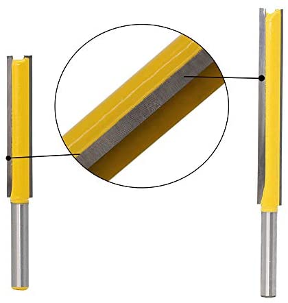 Gasea 2pcs 1/4 Shank Extra Long Straight Router Bit 2" 3" Long Cutting Trimming Cutter for Woodworking - Image 4