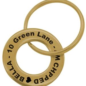 Personalised Engraved Pet Disc Dog ID Tag Brass Washer Tags with Free Engraving (20mm Single)